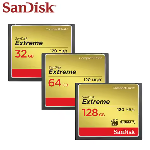 SanDisk Extreme CompactFlash Memory Card 32GB 64GB 128GB UDMA 7 Up to 120Mb/s CF Storage Card for Ca