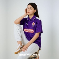 Fiorentina 1998 Home Retro Jersey | 3D Embossed Logo - Fiorentina Short Sleeve Football Jersey