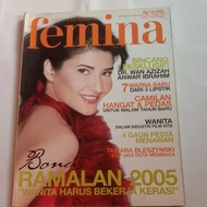 Majalah Femina Januari 2005 cover model Tamara Bleszynski