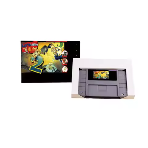 Earthworm Jim 2 Action game Card for SNES EUR PAL USA NTSC 16bit Game Consoles with Retail Box Video