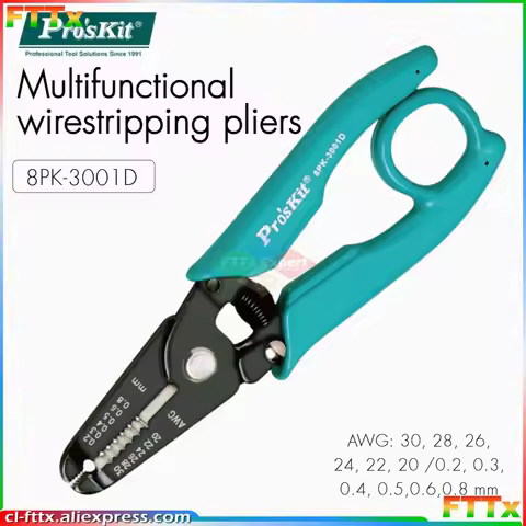 7 in 1 Pro'sKit 8PK-3001D 8PK-3002D high quality electronic wire stripper cutting pliers (AWG 30/28/