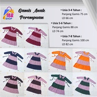 Gamis Anak Perempuan Midi Dior Dress Rayon Premium Baloons 3-8 Tahun Baju Gamis Import