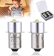 Pack of 2 LED Torch Bulbs 3 W 4-12 V P13.5S LED Emergency Work Light Lamp LED Replacement Lamp for 3