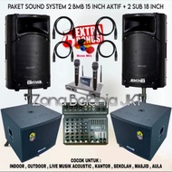 Paket Sound System BMB 15 INCH Aktif + 2 Subwoofer 18 INCH