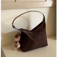 (Express Delivery Available) Shoulder Bag Suede Fabric Thin Vdo Real Photos
