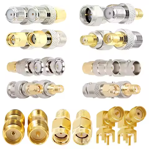 Copper Brass RF SMA to SMA N BNC UHF TNC, RP SMA to PL259 SO239 RF Coaxial Converter Straight Connec