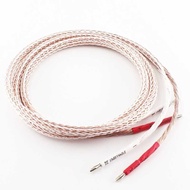 HIFI Hi-End DIY Sier Plated Y Shape Spade Upang Banana Plugs 12Tc 24 Core Speaker Cable Cord Wire