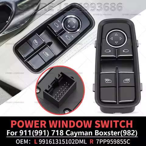 For 2017-2024 Porsche 718 Boxster Cayman (981 982) 2012-2019 911(991) Power Window Master Switch 991