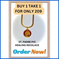 ⊕ ♧ ❡ STAINLESS NECKLACE GOLD ST. PADRE PIO BUY 1 TAKE 1 HYPOALLERGENIC