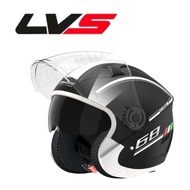 Half face motorcycle helmet double mirror with ICC