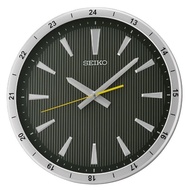[Powermatic] Seiko QXA802 QXA802S Decorator Black Analog Quartz Quiet Sweep Silent Movement Wall Clock