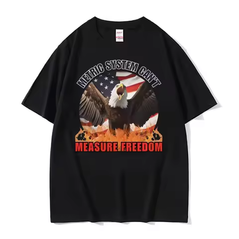 Wtf Is A Kilometer Meme Funny T Shirt Metric System Can't Measure Freedom Print Tee Shirt Men Women 
