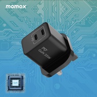 送Type C快充線【免運/自取】MOMAX GaN 35W 75克重 雙輸出迷你充電器 - 快充充電充電器 One Plug GaN 黑色