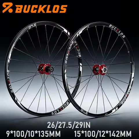 BUCKLOS MTB Wheelset 26/27.5/29 Mountain Bike Wheelset Carbon Hub MTB Bicycle Wheels 9*100/10*135mm 