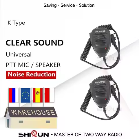 Baofeng UV-5R Microphone Speaker for UV-S9 Plus BF-888S BF-UVB3 Plus BF-V9 UV-B6 UV-S9 Walkie Talkie