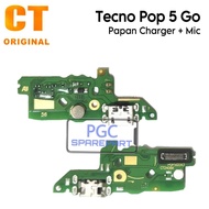 Original PCB Charger Connector Board + Mic Tecno Pop 5 Go - Flexible Flexible Flexible Connector Con