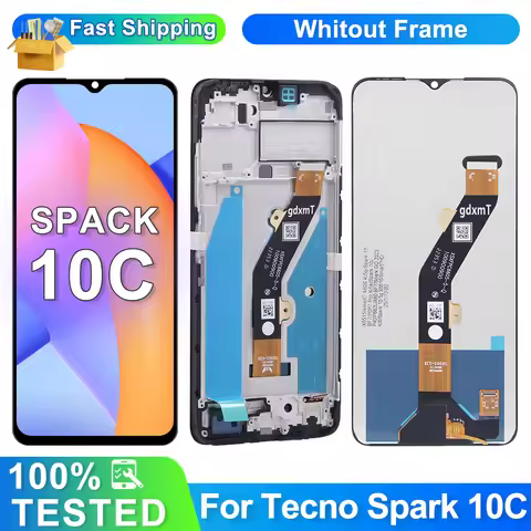 6.6" For Tecno Spark 10C KI5k, KI5m LCD Screen With Touch Screen Digitizer Assembly Display Replacem