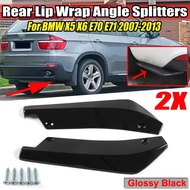 2x Universal Car Rear Bumper Diffuser Protector Lip For BMW E39 E46 E53 E90 E92 E93 E60 E61 X5 E70 X