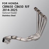 For Honda CBR650R CB650R CB650F CBR650F 2014-2025 Motorcycle Exhaust Manifold Stainless 51MM Front P
