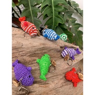Keychain Dugong Crochet Handmade Upcycled Plastic Knitting Nusa