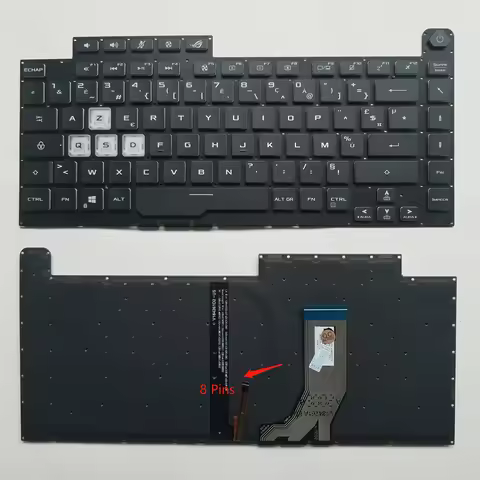New FR French RGB Backlit For Asus ROG Strix G G531 G531GT G531GU G531GW G15 G512 G512LV G512LW Keyb