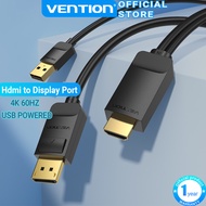 Vention 4K Hdmi to Display Port Cable USB Powered Hdmi to DP Male Adapter Converter Cable For Laptop