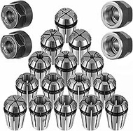 19 Pack Spring Collet Set ER11 Collet Set Er11 A M14 Thread Collet Clamping Nuts Precision Workholdi