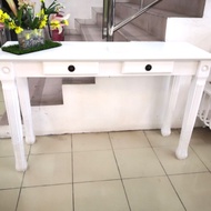 4ft white console table/labtop table/study table/Meja laptop putih/meja baca putih