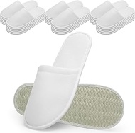 50 Pairs Hotel Slippers Bulk Disposable Heavy Duty Non Slip White Travel Slippers for Home Hospital 