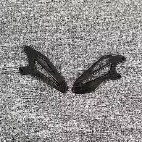 2024 2023 2022 For YAMAHA YZF-R7 2022-2024 Real 100% 3k Carbon Fiber Heel Plates Guards Footrests