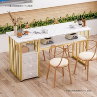 Table Chair Table Set Manicure Net New Style Table Style Nail Rectangular Popular Beauty Table Doubl