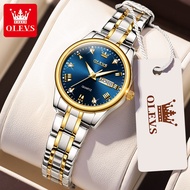 OLEVS Jam Tangan Perempuan Watch For Women Original Waterproof Quartz Stainless Steel Diamond Calend