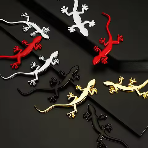 1 Reflective Car Metal Truck Sticker Lizard Gecko Sticker Badge 3d Badge Sticker For Decorative Mode