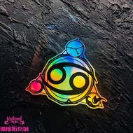 TLP Laser Car Sticker Cancer Zodiac Zodiac Fourth Palace Cancer Moon Constellation Electroplating Ef