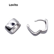 (Trendy) Lovito Casual Earrings Plain Geometric Earrings for Women LFA04105 (Gold/Silver)