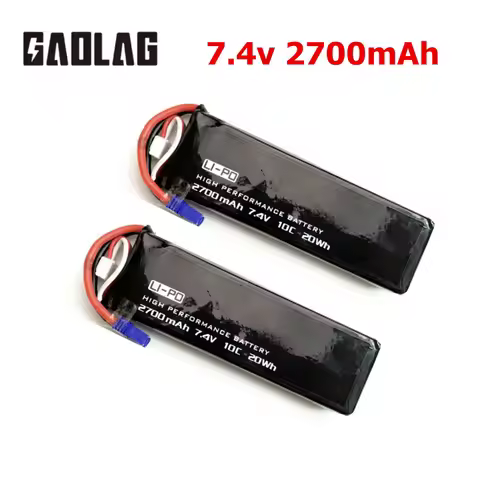 7.4V 2700mAh lipo battery for Hubsan H501C H501S X4 RC Quadcopter Drone spare parts 2s 7.4V EC2 Plug