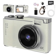 LED Fill Light Digital Camera 48MP 2.4-Inch Flip Camera for Students