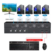 4K KVM Switch HDMI  for 4 Computers Share 1 Monitor for Working Vedio PS4 TV Box Switching  Share Ke