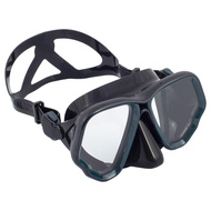 Subea Scuba Diving Mask Double Lens  - Black Grey x1 Snorkeling Water Sport Googles