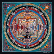 和諧的時輪金剛曼陀羅唐卡 佛像 綠度母 可愛佛像 觀世音菩薩