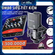 [Trả góp 0%]Combo Icon Upod Pro +  Micro Takstar PC k850 + phụ kiện