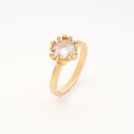 Hyl Jewelry 203J huruf Cincin Titanium Wanita Emas Muda Anti Karat Asli Silver Emas Couple Dewasa Da