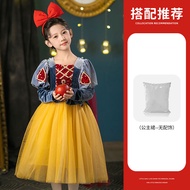 ชุดเจ้าหญิงฤดูใบไม้ร่วง/ฤดูหนาว Snow White สำหรับเด็กผู้หญิง ชุดคอสเพลย์ Disney ชุดราตรีระดับไฮเอนด์