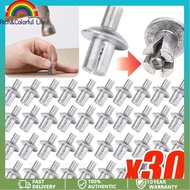 30Pcs M5 7/9/11mm Hammer Drive Expansion Rivets Tapping Piercing Fasteners Aluminum Alloy Core Screw