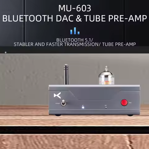 Xduoo MU-603 ES9018K2M DAC Bluetooth 5.1 Tube Pre-AMP 12AU7 Tube Amplifier Support SBC/AAC/aptX/aptX