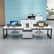 ✤✆○Office Desk And Chair Combination Computer Table 2/4/6 Person Combination Screen Partition Work P