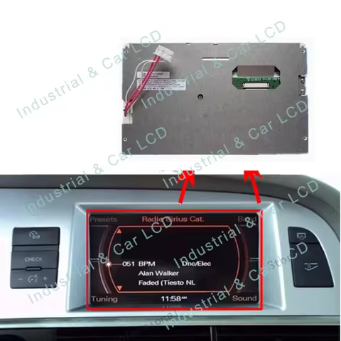 Original 7 Inch LQ070T5DR06 LCD Display Screen For AudiA4 2008 A6 A8 Q7 3G 2G MMI High GPS LCD Monit