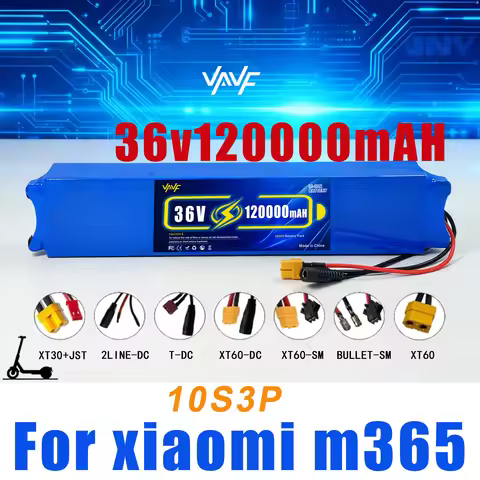 New VAVF 10S3P 36V 120000mAh Electric Scooter🎊Battery Pack 18650 Lithium M365⛏️Electric Scooter 36v 