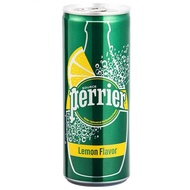 Perrier Sparkling Natural Mineral Water Beverage with Lemon Flavor 250ml. SKU 7613036669344