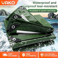 YAKO Canvas Waterproof Canopy Blue Orange Green Silver Kanvas Khemah Kolam Tutup Kereta Lori 防水篷布